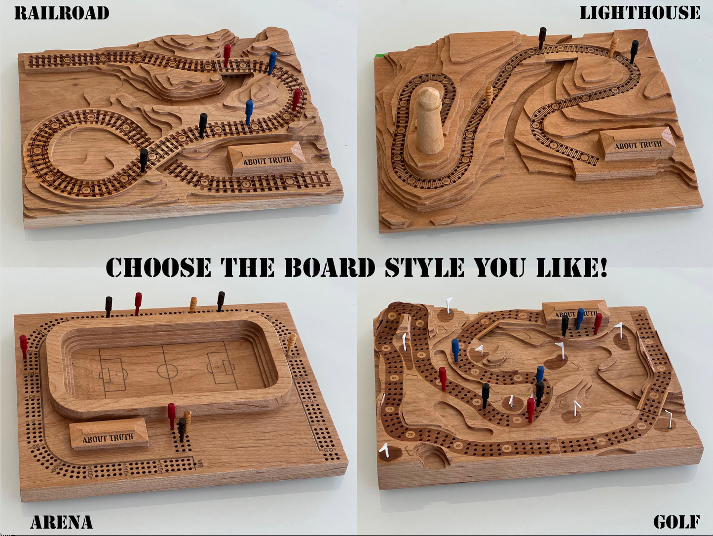 About Truth : Cribbage Board and Book