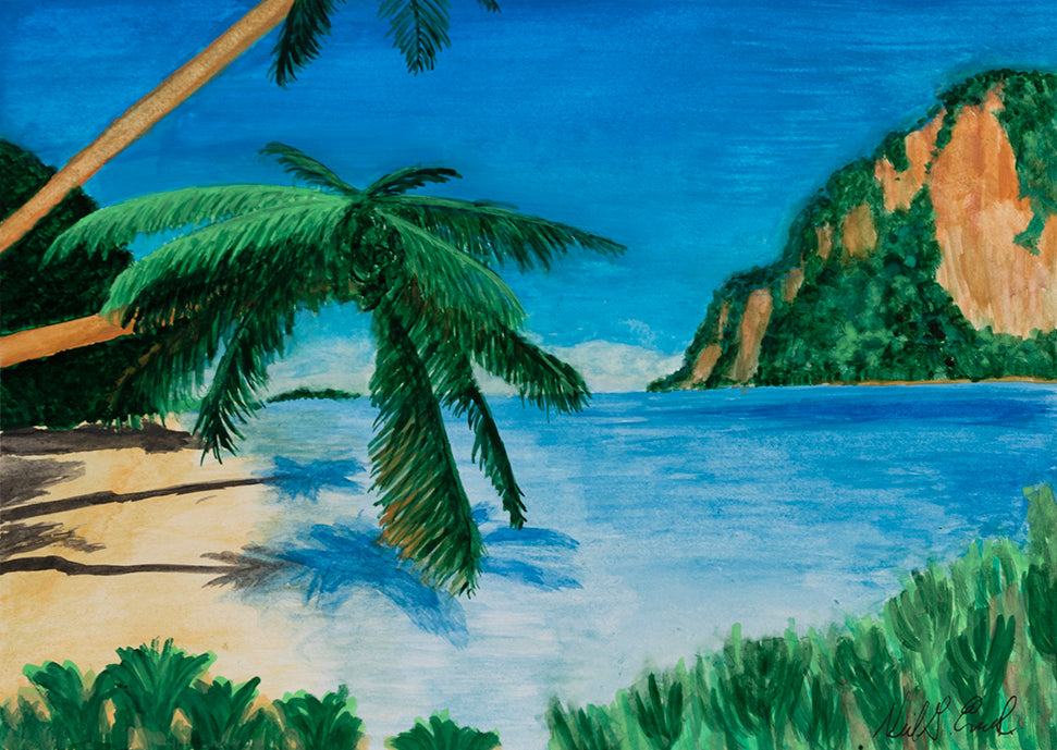 Blue Lagoon, Print, 18" x 15" Frame