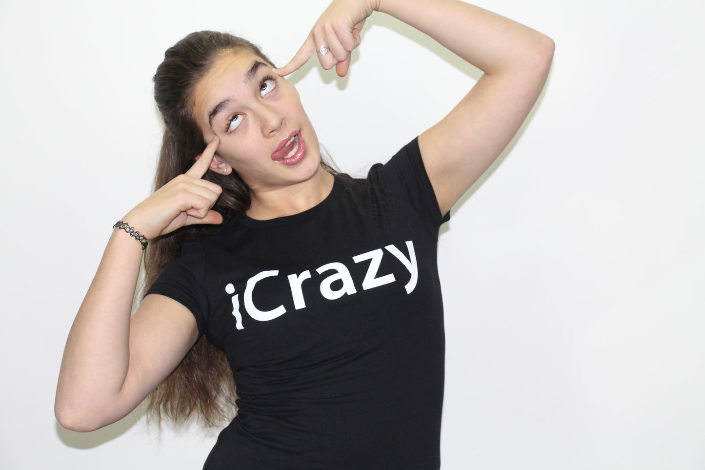 iCrazy, Black Powerup T-Shirt (Mens and Ladies cuts)