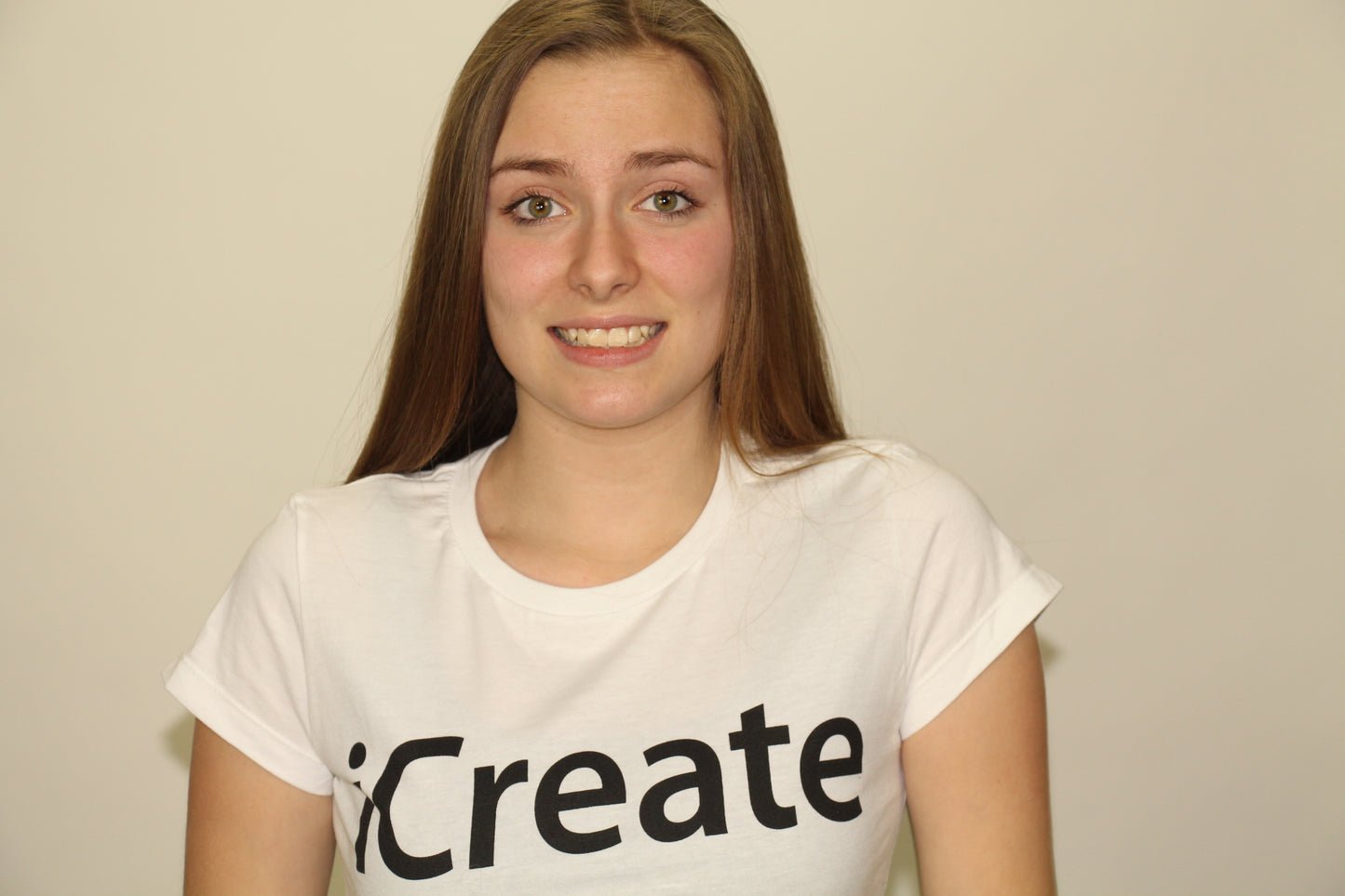 iCreate, White Powerup T-Shirt (Mens & Ladies cuts)