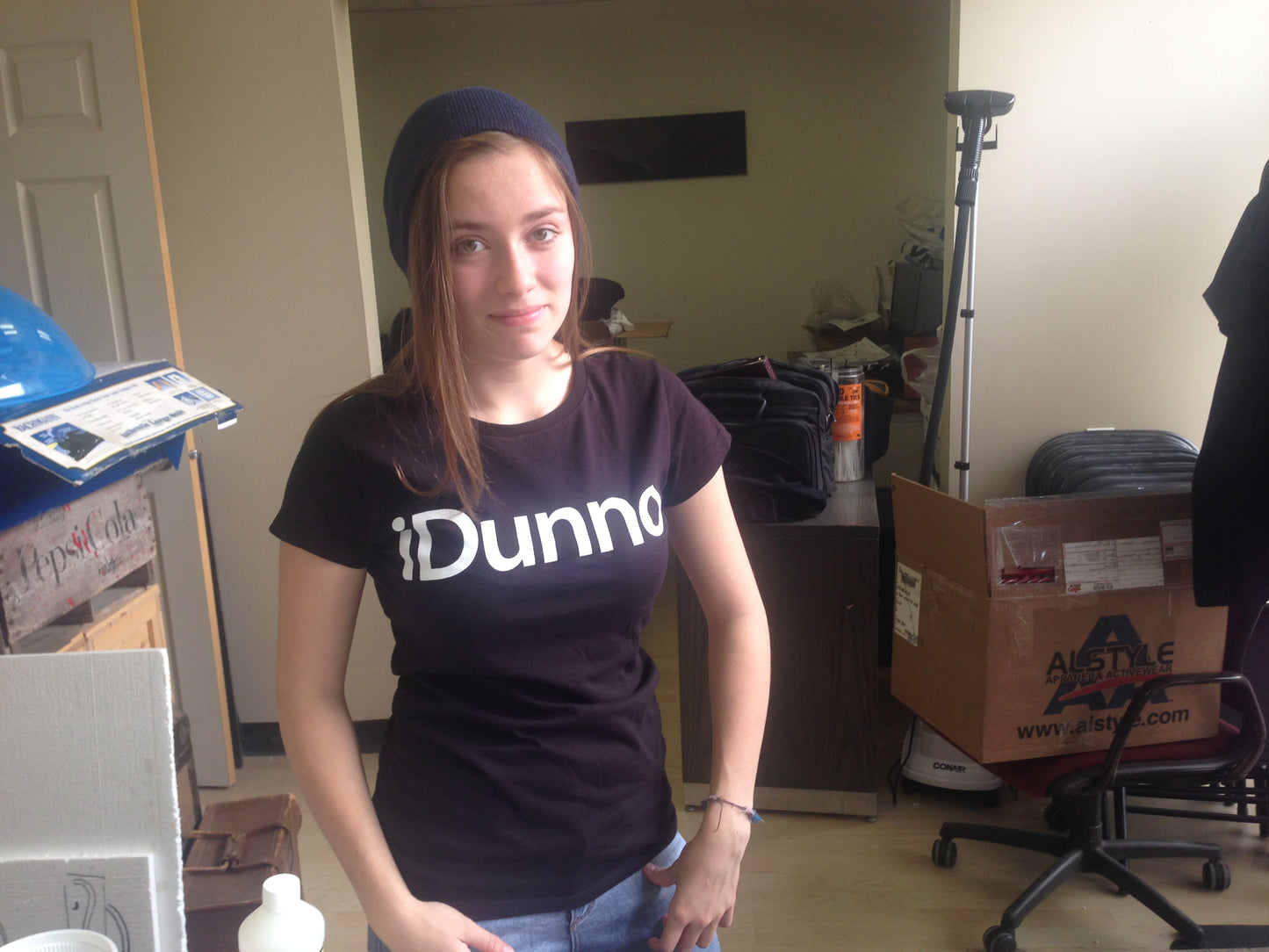 iDunno, Black Powerup T-Shirt (Mens and Ladies cuts)