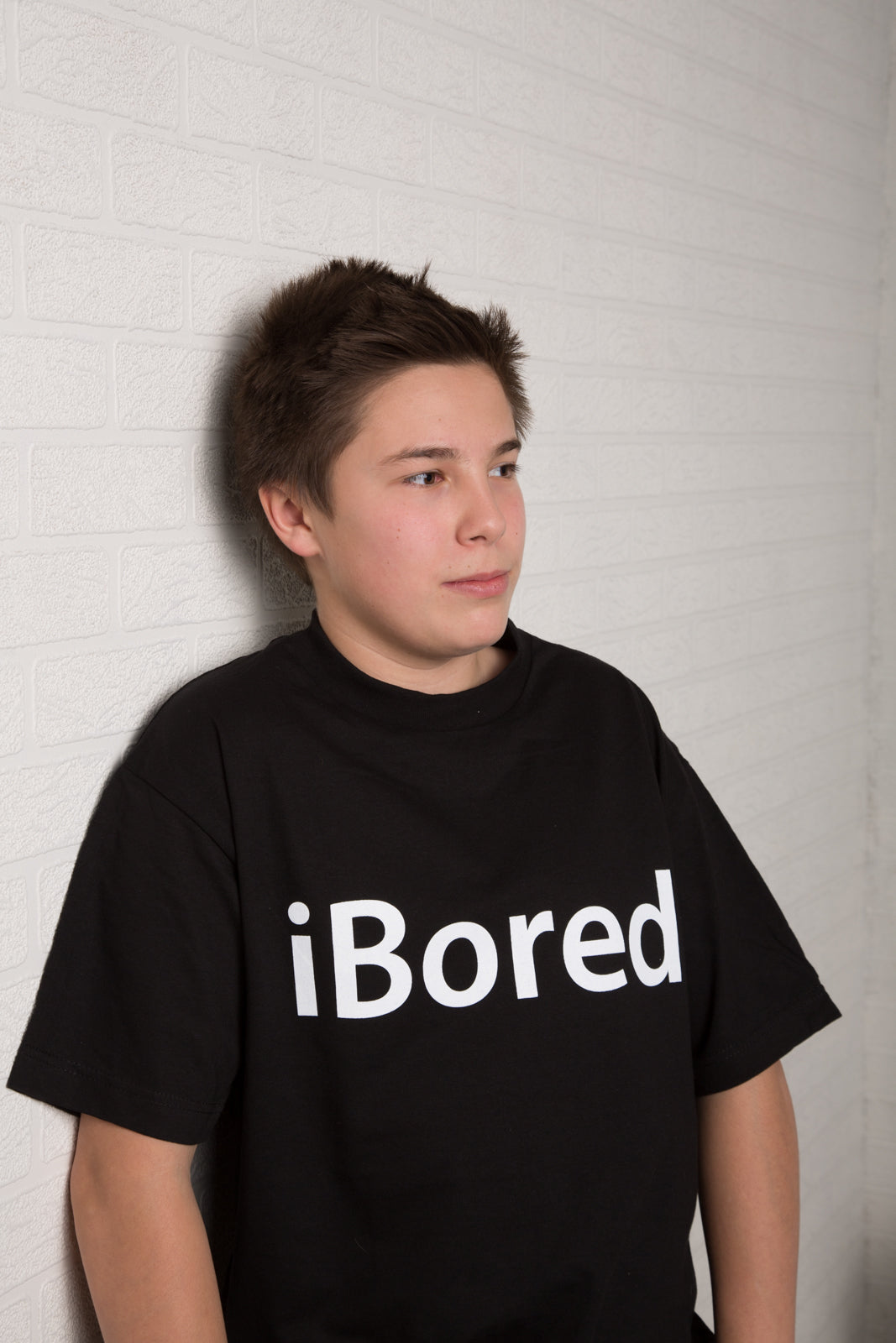 iBored, Black Powerup T-Shirt (Mens and Ladies cuts)