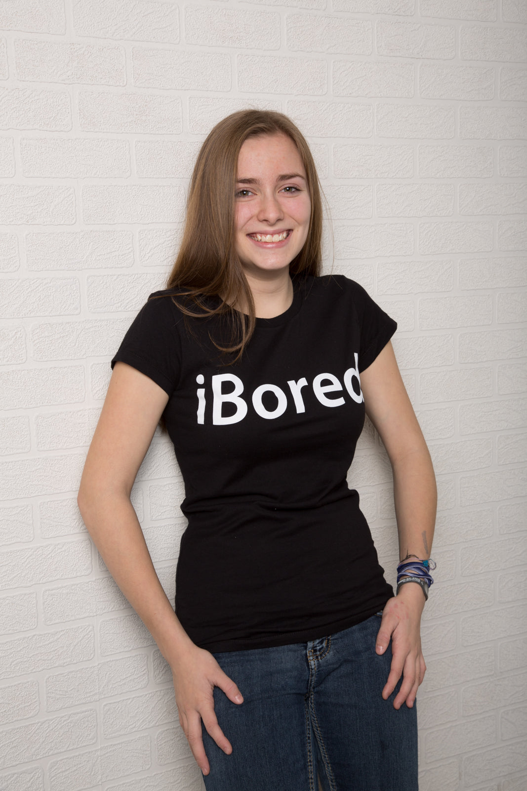 iBored, Black Powerup T-Shirt (Mens and Ladies cuts)