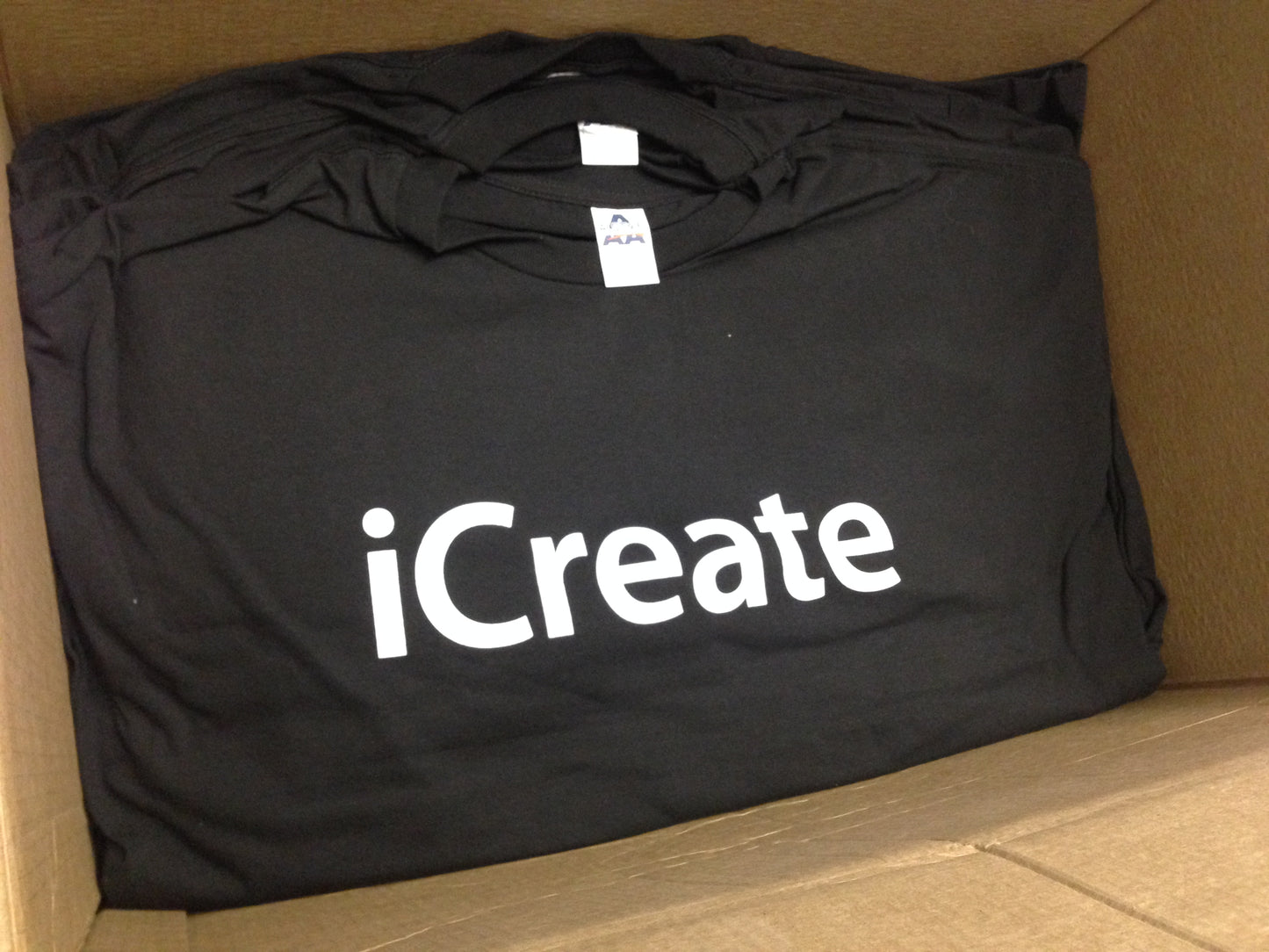 iCreate, Black Powerup T-Shirt (Mens & Ladies cuts)