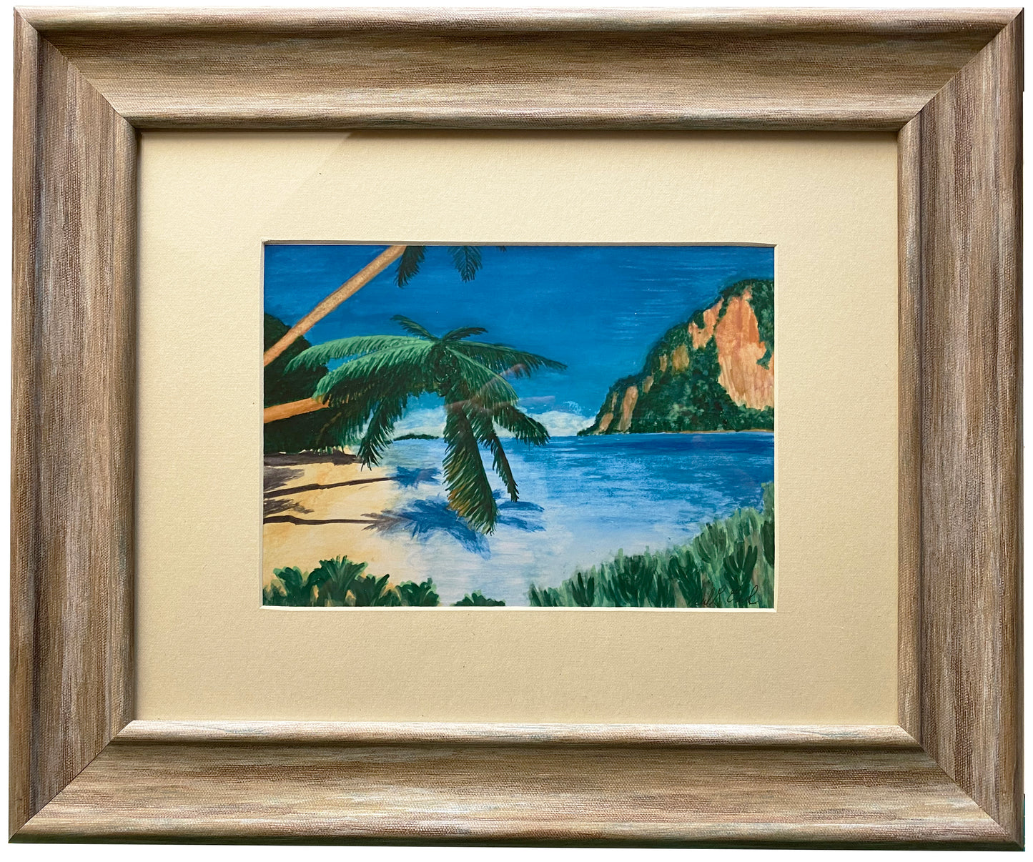 Blue Lagoon, Print, 18" x 15" Frame