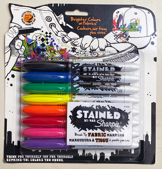 Color Your World, Sharpie 'Stained' Permanent Color Fabric Marker Set